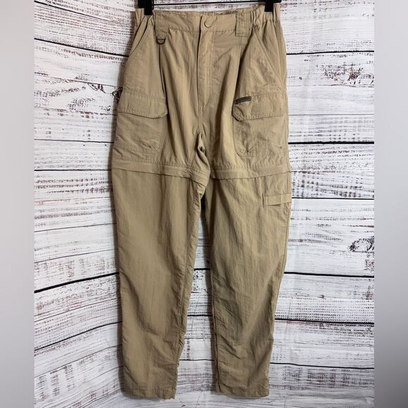 Royal Robbins Pants Womens Size 8 Khaki Nylon Cargo Convertible Hiking Outdoors - Picture 1 of 13
